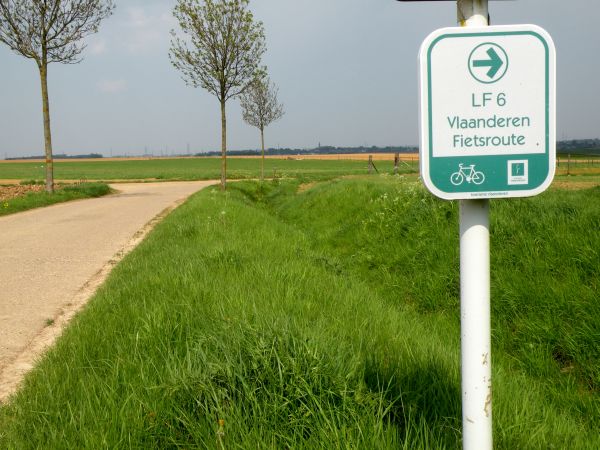 Aanduidingsbord Vlaanderen fietsroute