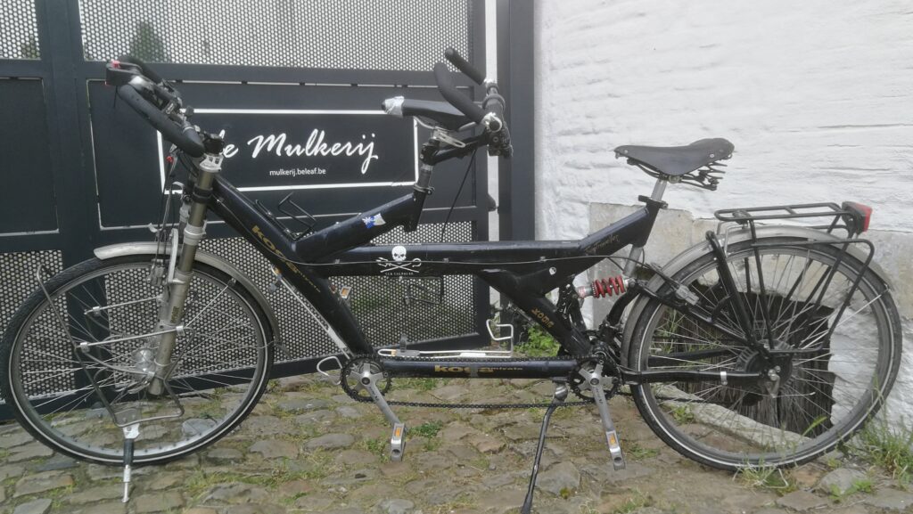 Zijkant Koga Miyata twin traveller