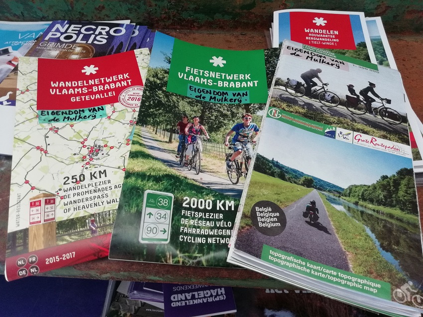 Beschikbare kaarten van wandel- en fietsnetwerken in de regio