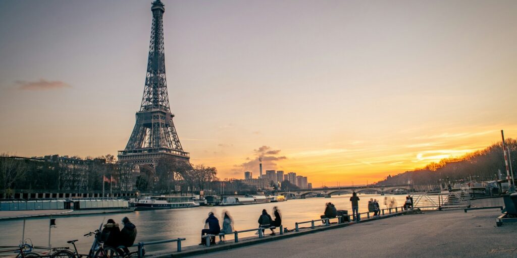Skyline van Parijs met Eiffeltoren